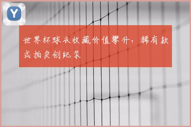 世界杯球衣收藏价值攀升,稀有款式拍卖创纪录