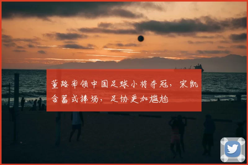 董路率领中国足球小将夺冠,宋凯含蓄式捧场,足协更加尴尬