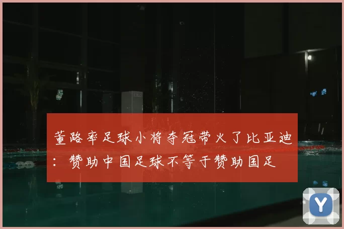 董路率足球小将夺冠带火了比亚迪:赞助中国足球不等于赞助国足